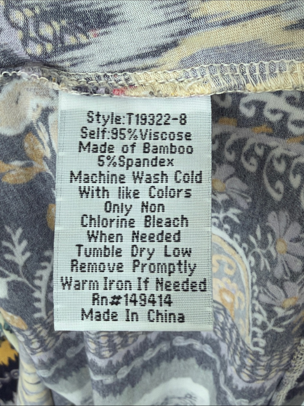 Johnny Was XL Mixed Print Floral Patchwork Long Sleeve Top Bamboo Blend Boho - Picture 2 of 4